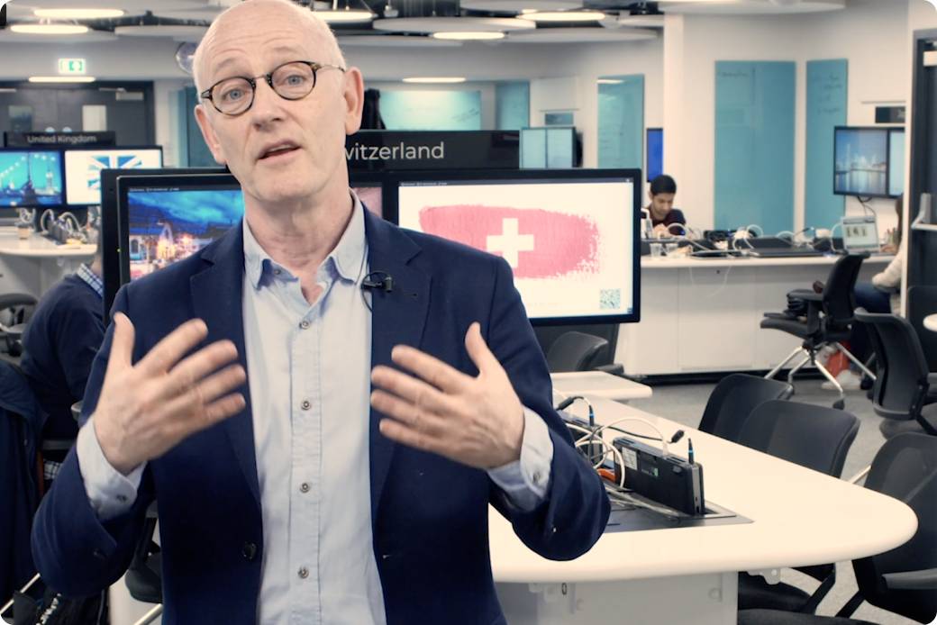 Richard Hytner in an LBS classroom